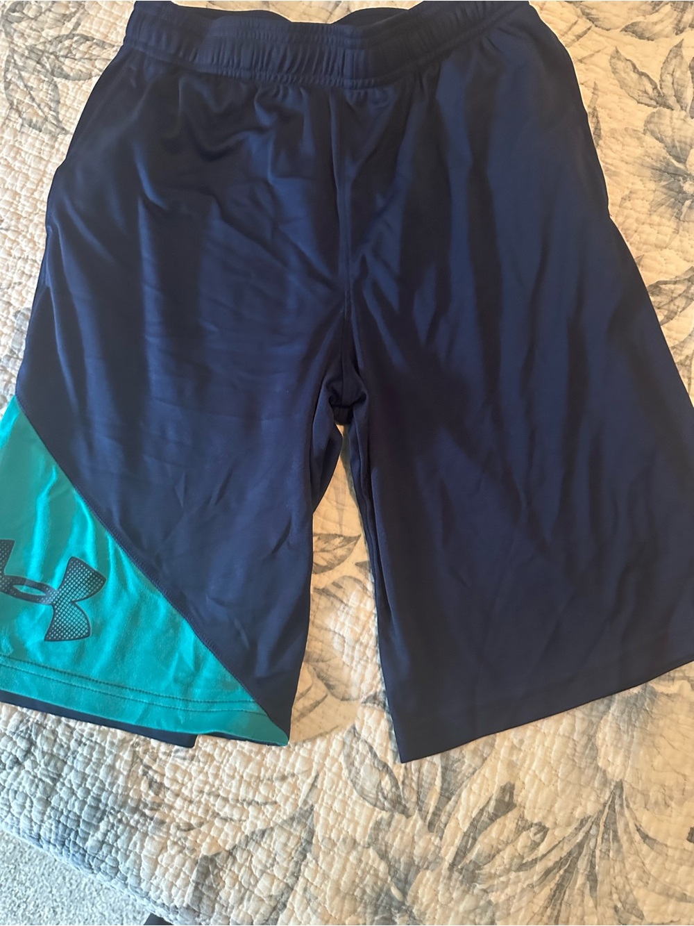 Under Armour Navy and Teal Kids Board Shorts